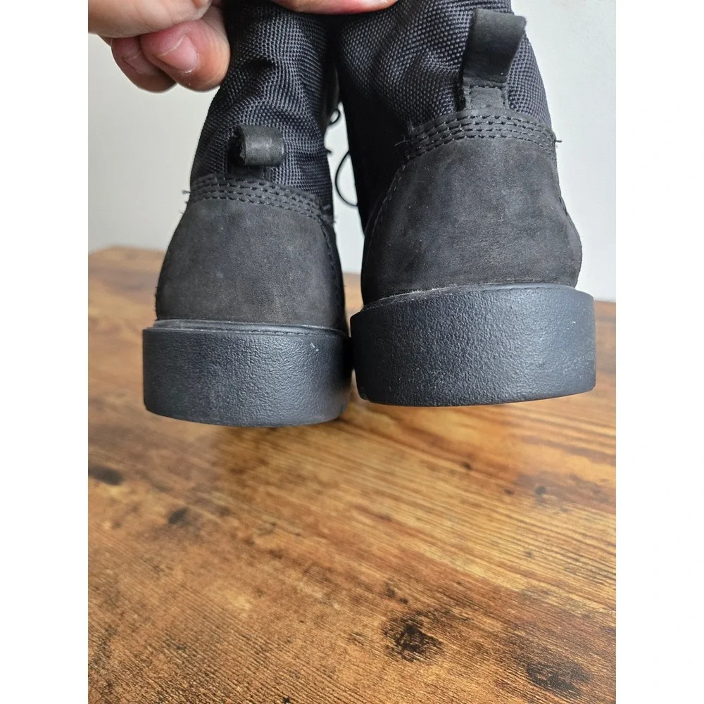 Timberland Radford 6-Inch Boots Boys 4.5 Black Nubuck Canvas A13QO Waterproof